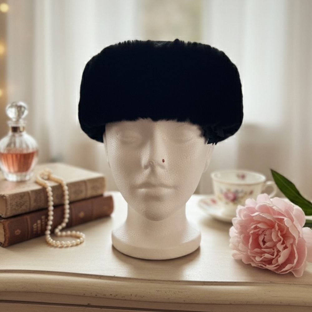 Vintage Parkhurst Black Pillbox Hat